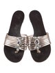Giuseppe Zanotti Leather Crystal Embellishments Slides