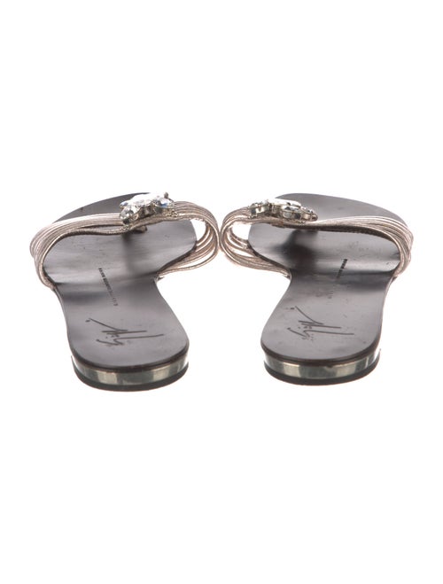 Giuseppe Zanotti Leather Crystal Embellishments Slides