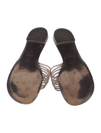 Giuseppe Zanotti Leather Crystal Embellishments Slides