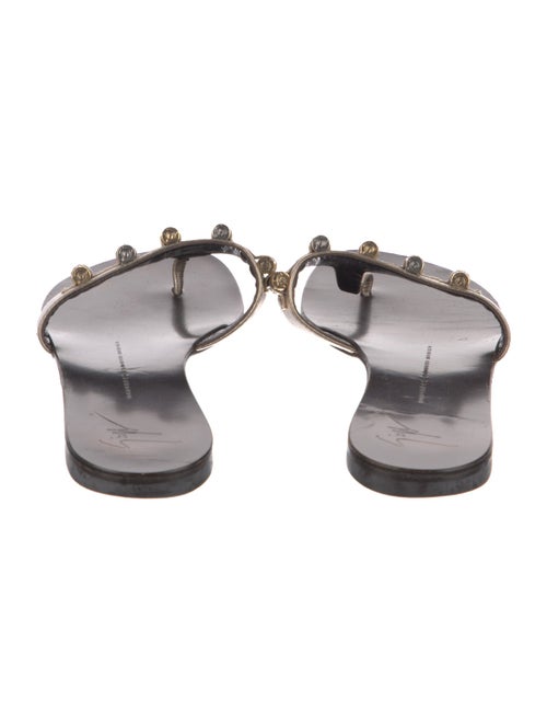 Giuseppe Zanotti Leather Crystal Embellishments Slides