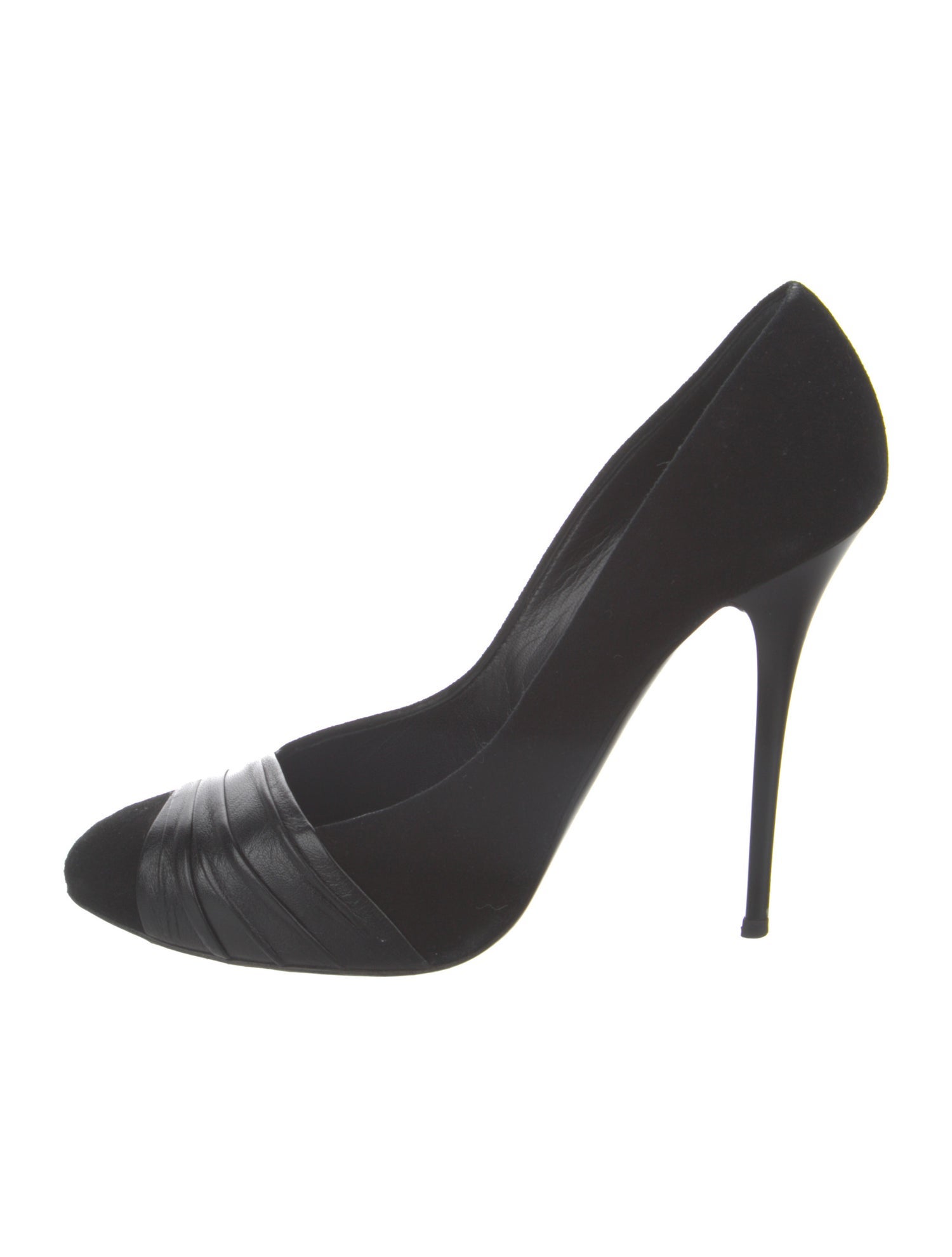 Giuseppe Zanotti Suede Leather Trim Embellishment Pumps