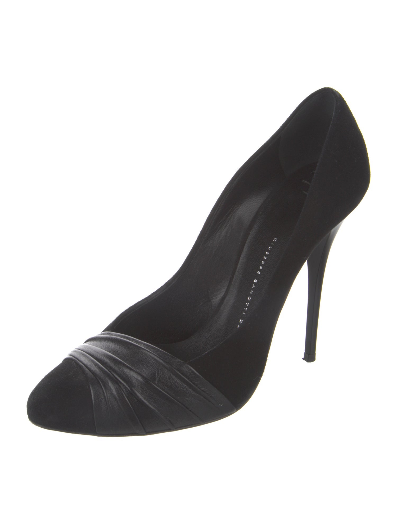Giuseppe Zanotti Suede Leather Trim Embellishment Pumps