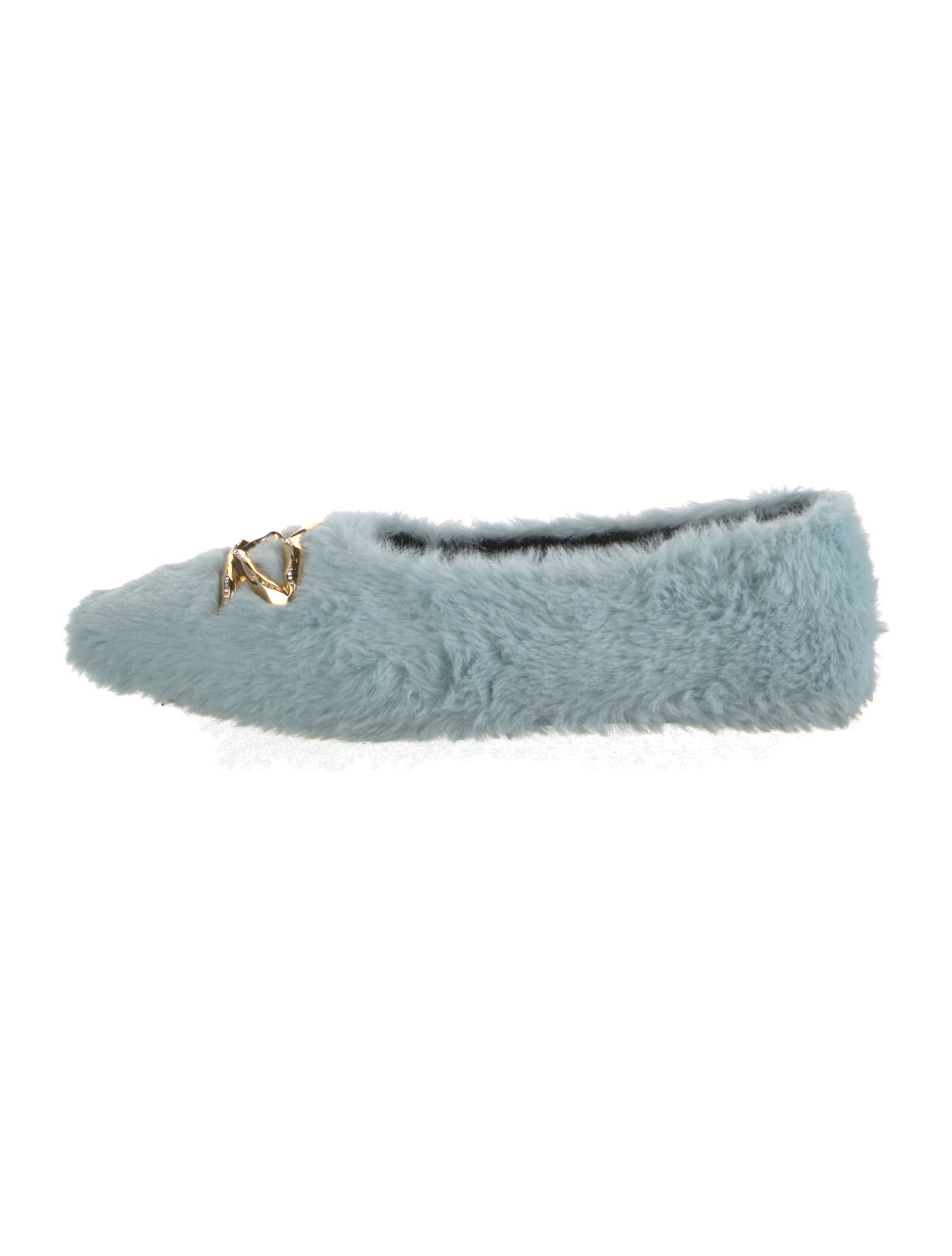Giuseppe Zanotti Signature Logo Faux Fur Flats