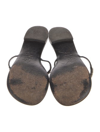 Giuseppe Zanotti Leather Crystal Embellishments Slides