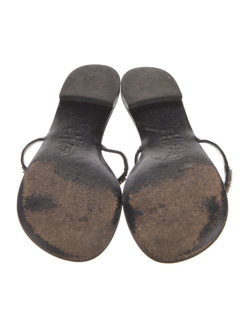 Giuseppe Zanotti Leather Crystal Embellishments Slides