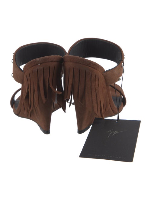 Giuseppe Zanotti Suede Studded Accents Slides