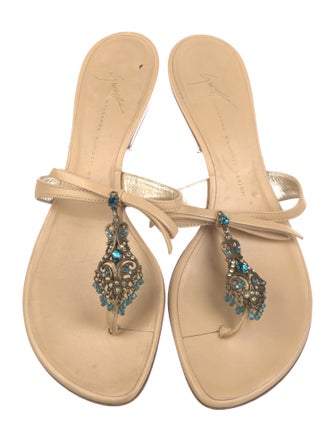 Giuseppe Zanotti Leather Slides