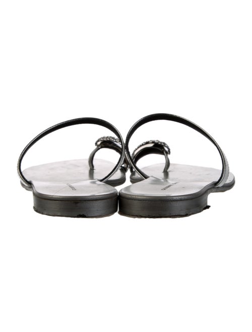 Giuseppe Zanotti Leather Crystal Embellishments Slides