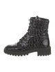 Giuseppe Zanotti Patent Leather Printed Combat Boots
