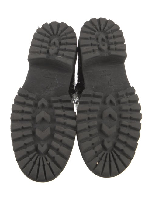 Giuseppe Zanotti Patent Leather Printed Combat Boots