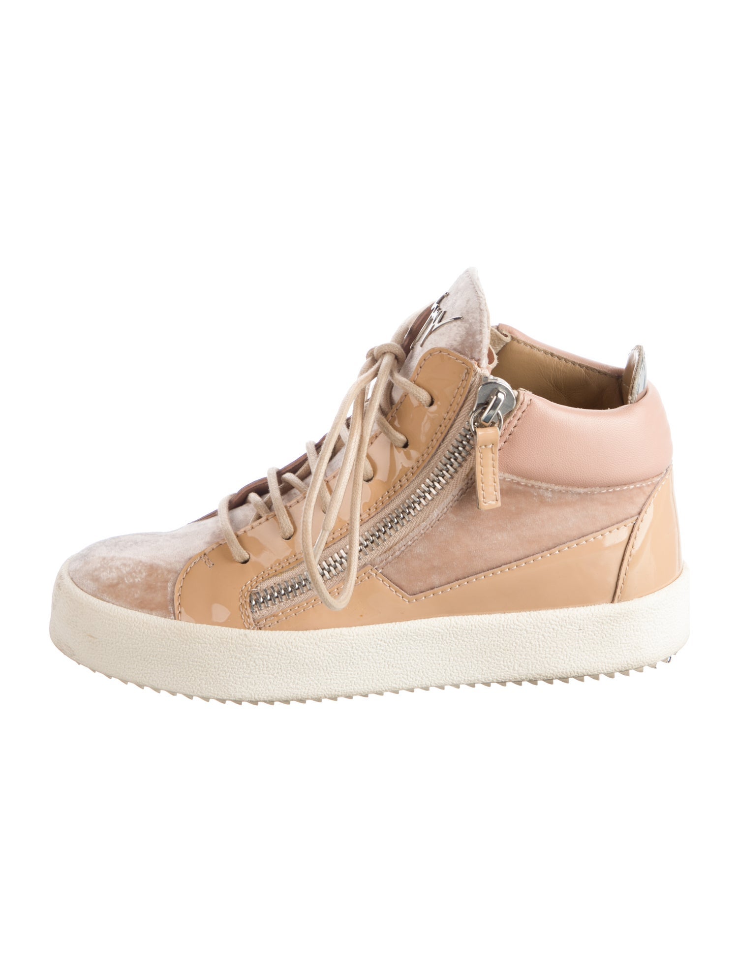 Giuseppe Zanotti Velvet Printed Wedge Sneakers