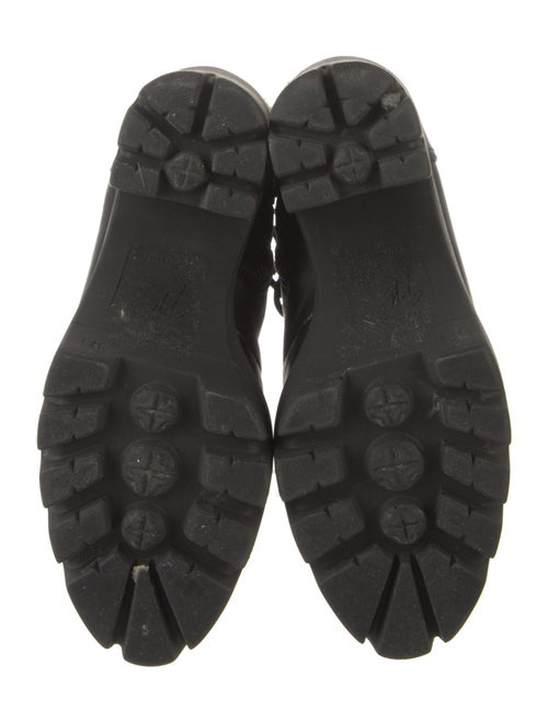 Giuseppe Zanotti Leather Fur Trim Combat Boots