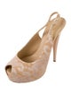Giuseppe Zanotti Lace Lace Pattern Slingback Pumps