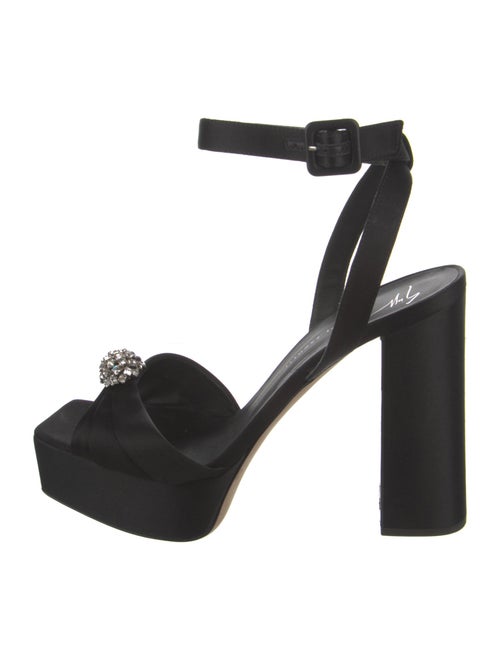 Giuseppe Zanotti Satin Crystal Embellishments Sandals