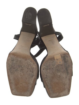 Giuseppe Zanotti Satin Crystal Embellishments Sandals