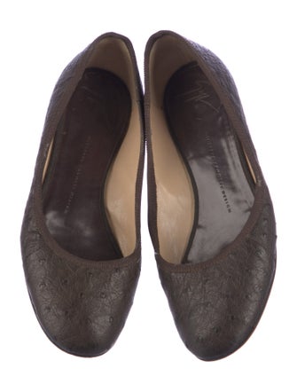 Giuseppe Zanotti Leather Ballet Flats