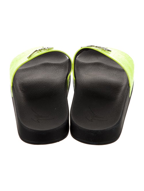 Giuseppe Zanotti Embossed Leather Slides