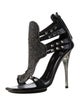 Giuseppe Zanotti Leather Studded Accents T-Strap Sandals