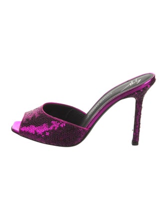 Giuseppe Zanotti Sequins Printed Mules