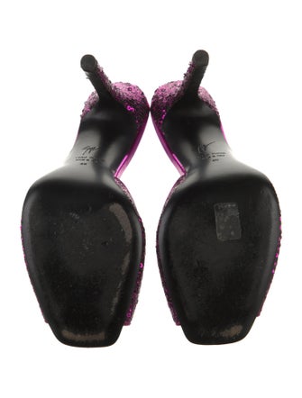 Giuseppe Zanotti Sequins Printed Mules