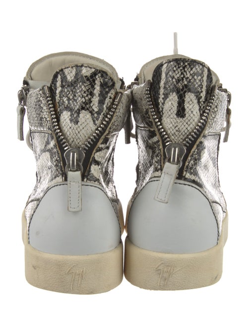 Giuseppe Zanotti Leather Animal Print Wedge Sneakers