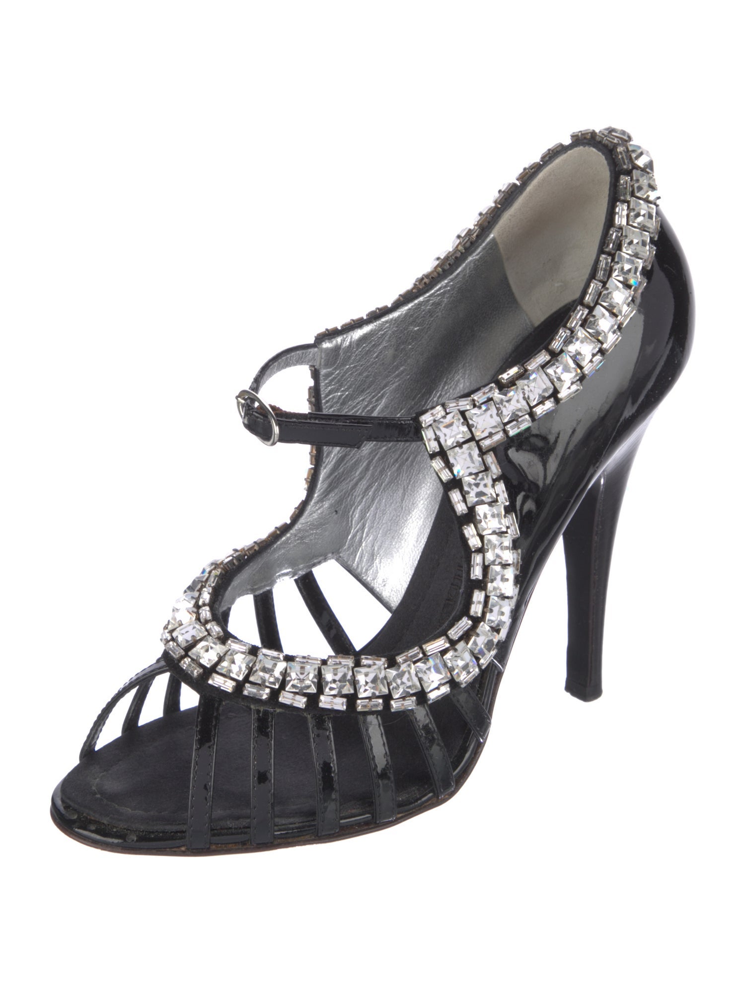 Giuseppe Zanotti Patent Leather Crystal Embellishments Pumps