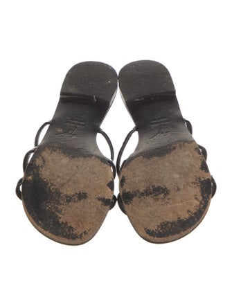 Giuseppe Zanotti Patent Leather Crystal Embellishments Slides