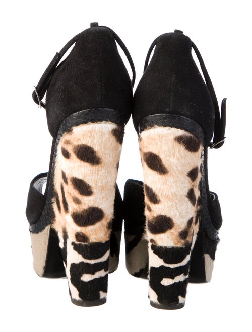 Giuseppe Zanotti Suede Animal Print Sandals