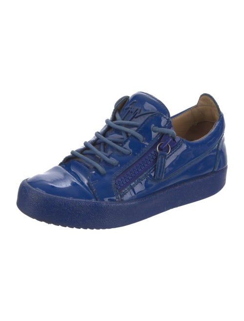 Giuseppe Zanotti Patent Leather Leather Trim Embellishment Sneakers