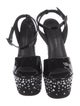 Giuseppe Zanotti Patent Leather Polka Dot Print Slingback Pumps