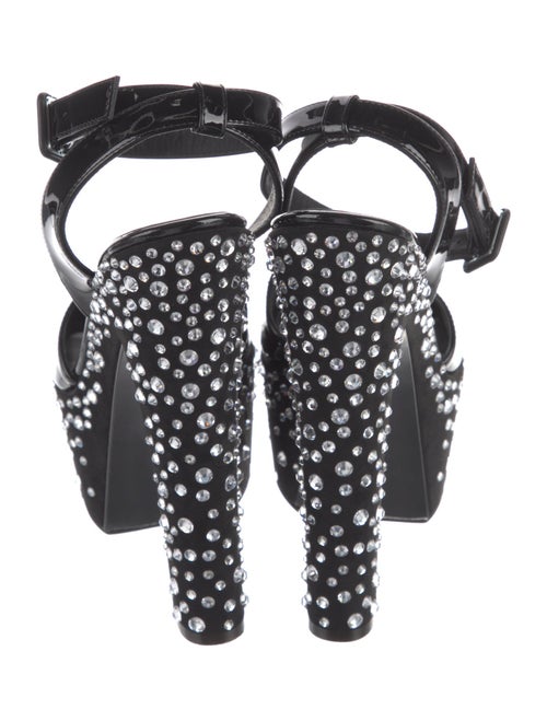 Giuseppe Zanotti Patent Leather Polka Dot Print Slingback Pumps