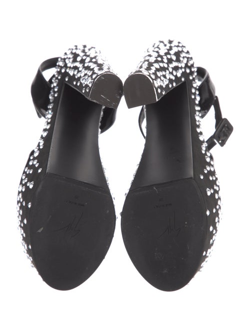 Giuseppe Zanotti Patent Leather Polka Dot Print Slingback Pumps