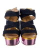 Giuseppe Zanotti Suede Colorblock Pattern Sandals