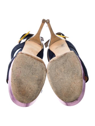 Giuseppe Zanotti Suede Colorblock Pattern Sandals