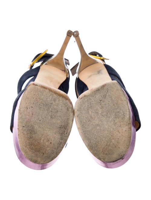 Giuseppe Zanotti Suede Colorblock Pattern Sandals