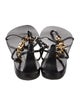Giuseppe Zanotti Leather Chain-Link Accents T-Strap Sandals