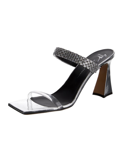 Giuseppe Zanotti Leather Crystal Embellishments Slides