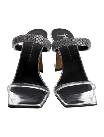 Giuseppe Zanotti Leather Crystal Embellishments Slides