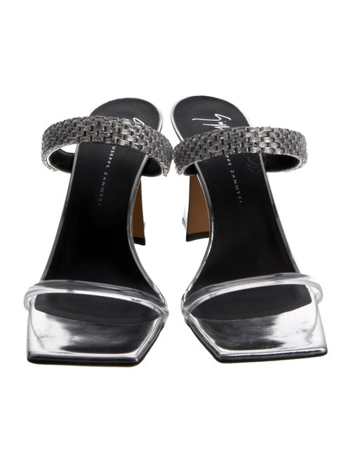 Giuseppe Zanotti Leather Crystal Embellishments Slides