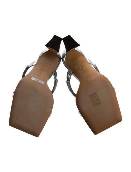 Giuseppe Zanotti Leather Crystal Embellishments Slides