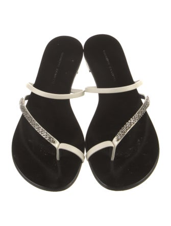 Giuseppe Zanotti Leather Crystal Embellishments Slides