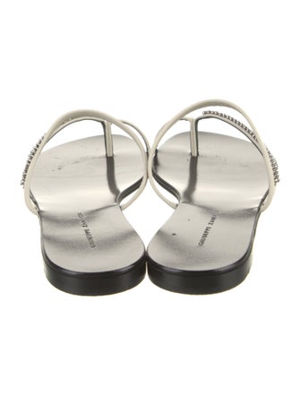 Giuseppe Zanotti Leather Crystal Embellishments Slides