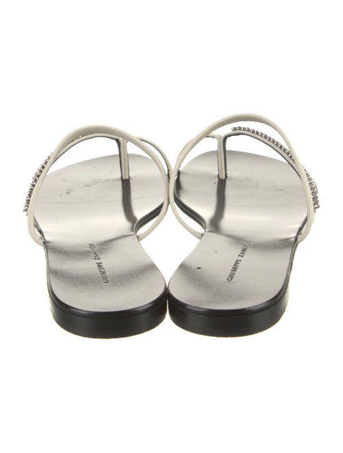 Giuseppe Zanotti Leather Crystal Embellishments Slides