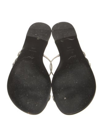 Giuseppe Zanotti Leather Crystal Embellishments Slides