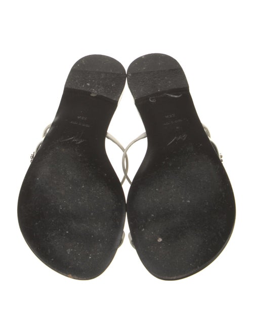 Giuseppe Zanotti Leather Crystal Embellishments Slides