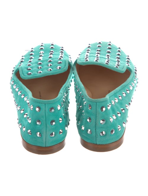 Giuseppe Zanotti Suede Studded Accents Ballet Flats
