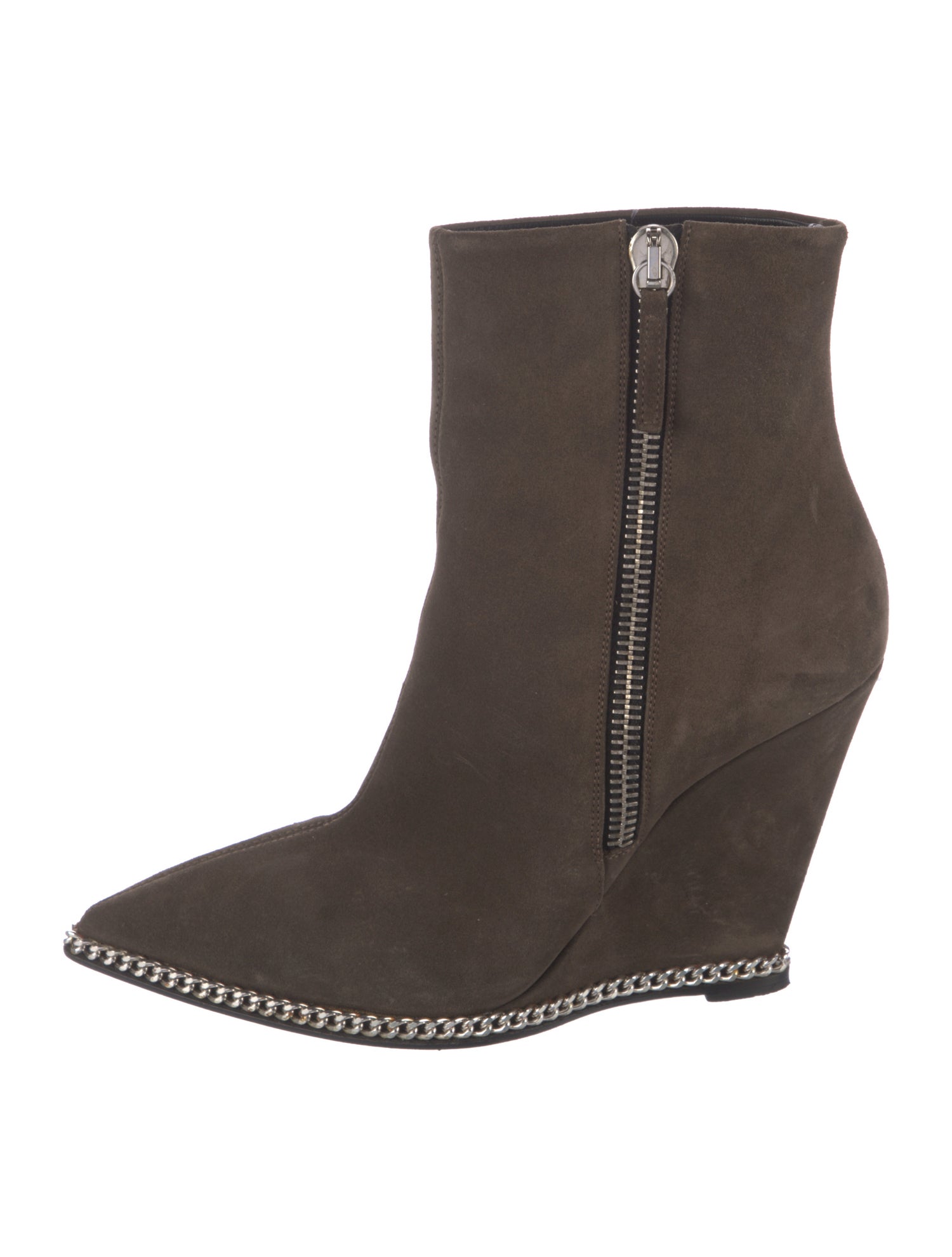 Giuseppe Zanotti Suede Chain-Link Accents Boots