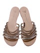 Giuseppe Zanotti Leather Crystal Embellishments Slides