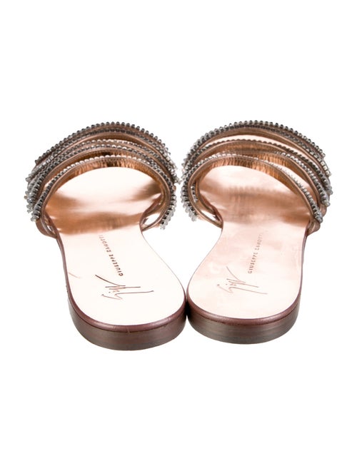 Giuseppe Zanotti Leather Crystal Embellishments Slides
