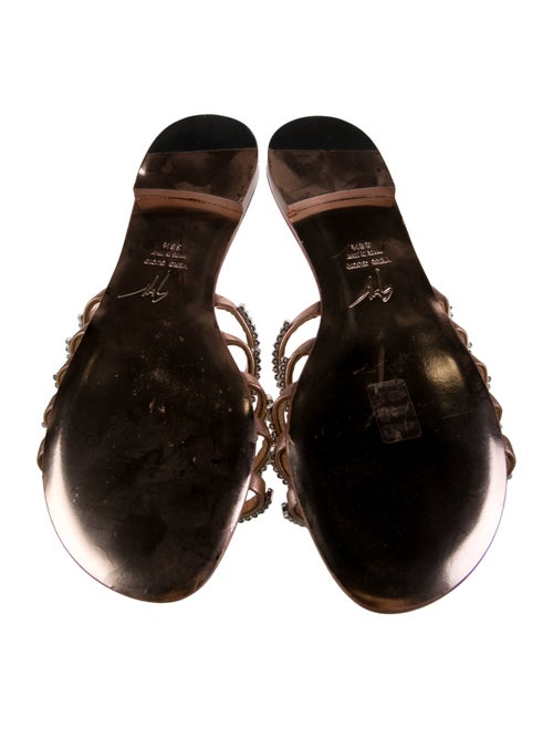 Giuseppe Zanotti Leather Crystal Embellishments Slides